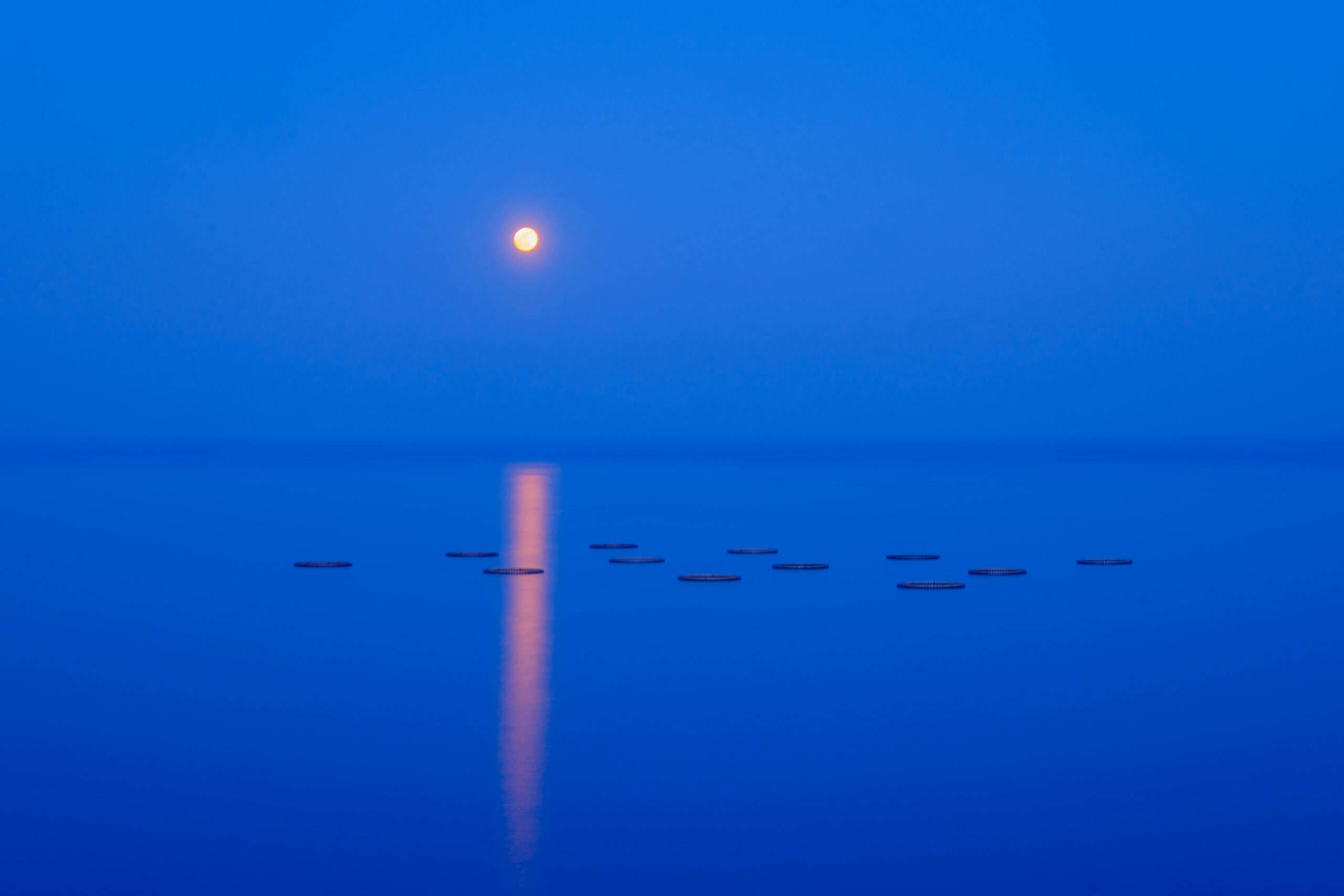 Full Moon Rise over the Sea of Japan