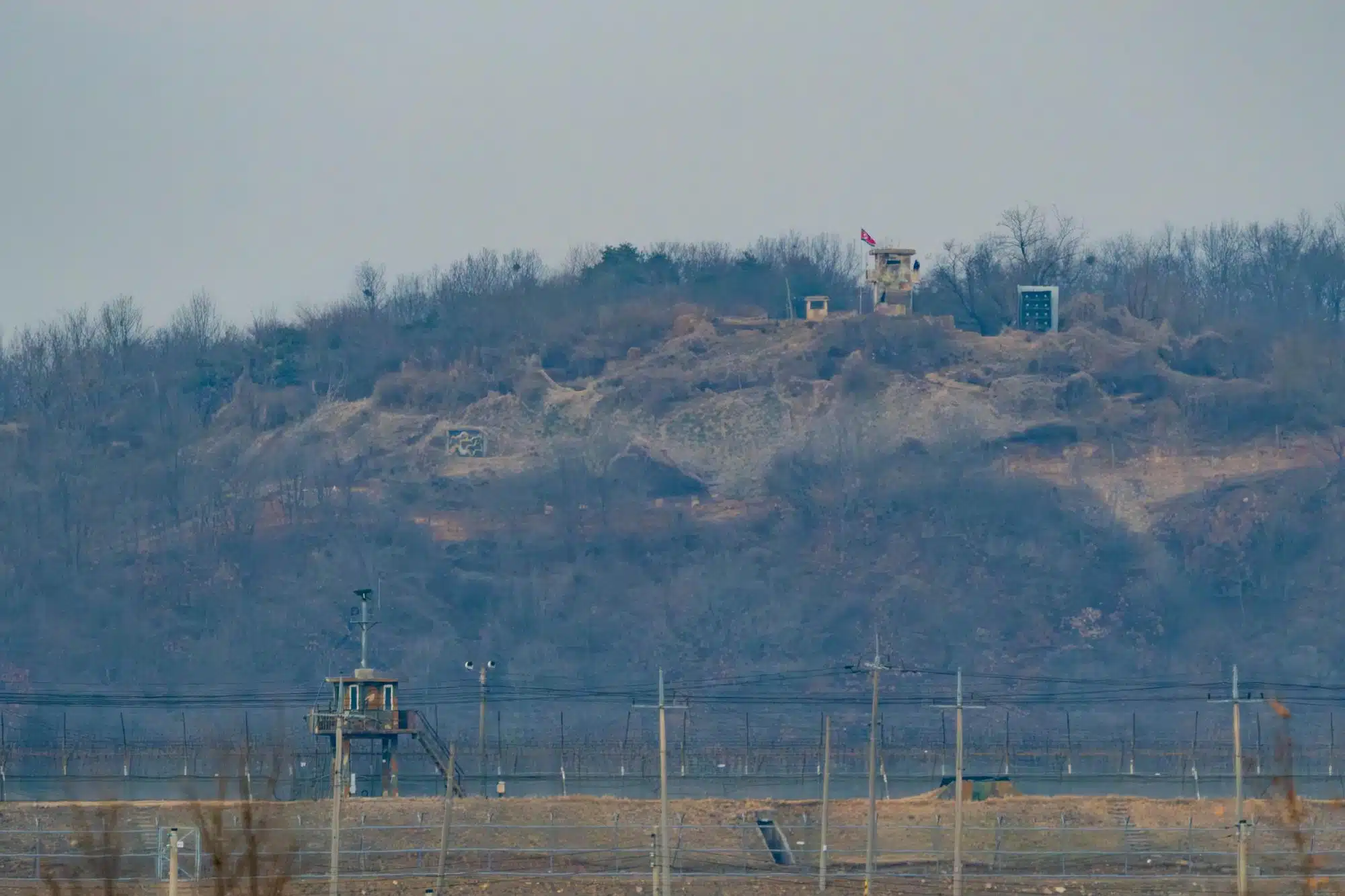 paju-imjingang-gp-dmz A North Korean watchtower overlooks a South Korean one across the border in Paju